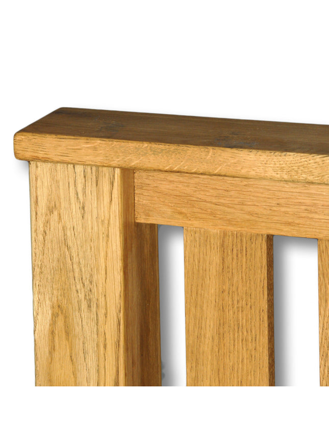 Manhattan Solid Oak Bed Frame, Solid Oak Bed with Thick Pine Slats & Centre Support., Easy Assembly Solid Oak Bed