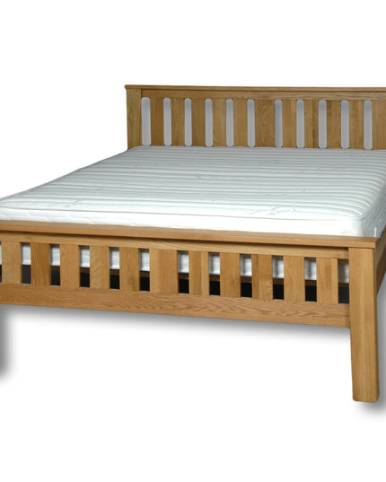 Manhattan Solid Oak Bed Frame, Solid Oak Bed with Thick Pine Slats & Centre Support., Easy Assembly Solid Oak Bed