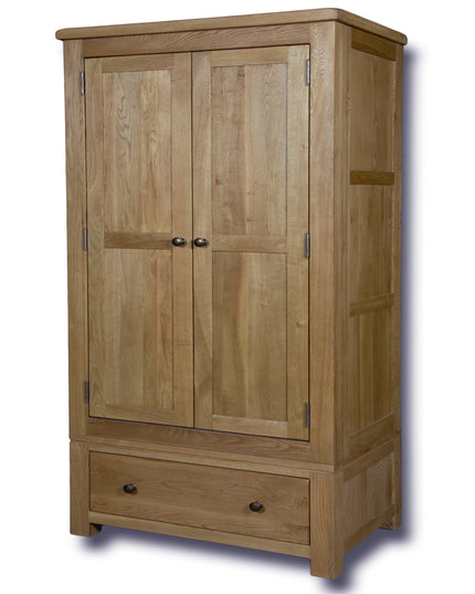 Manhattan Rustic Oak Double Wardrobe